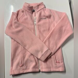 Columbia Fleece Zip Up Jacket 
youth large 
light pink 
like-new condition